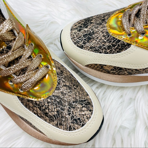 Beige snake chunky sneaker - Picture 5 of 11